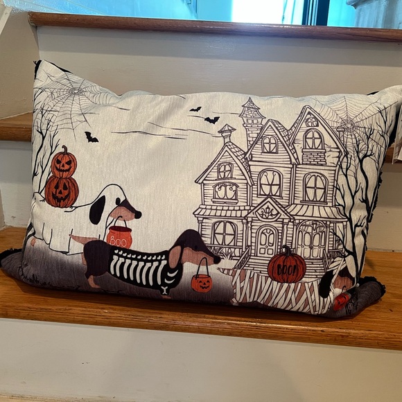 Halloween Dachshund Decorative Pillow - Picture 1 of 2